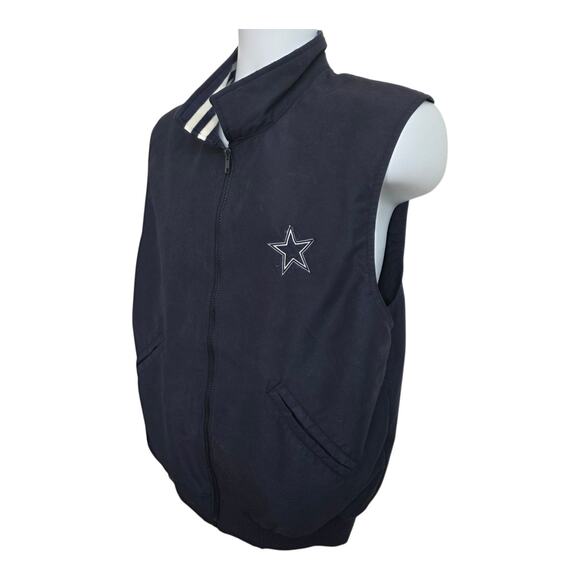 PGA Tour Golf Vest Men Size M W Dallas Cowboys Logos Full Zip Pockets Athletic - Picture 3 of 9